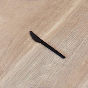 Μαύρο βιοπλαστικό μαχαίρι CPLA – 16cm