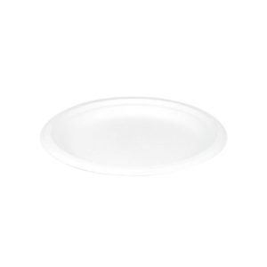 Λευκό πιάτο από ζαχαροκάλαμο – 23cm